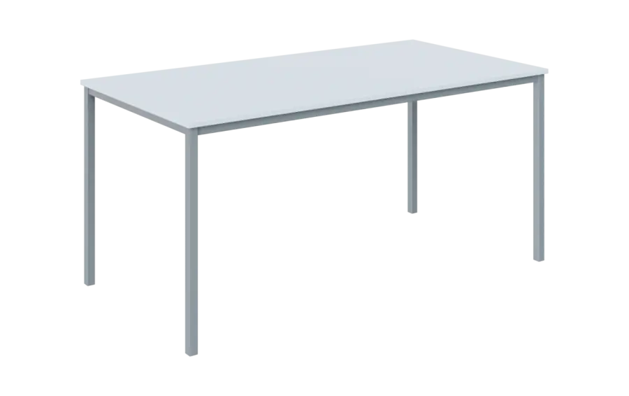 JPT 160 Jídelní stůl 1600 x 800 mm, deska bílá / podnož stříbrná